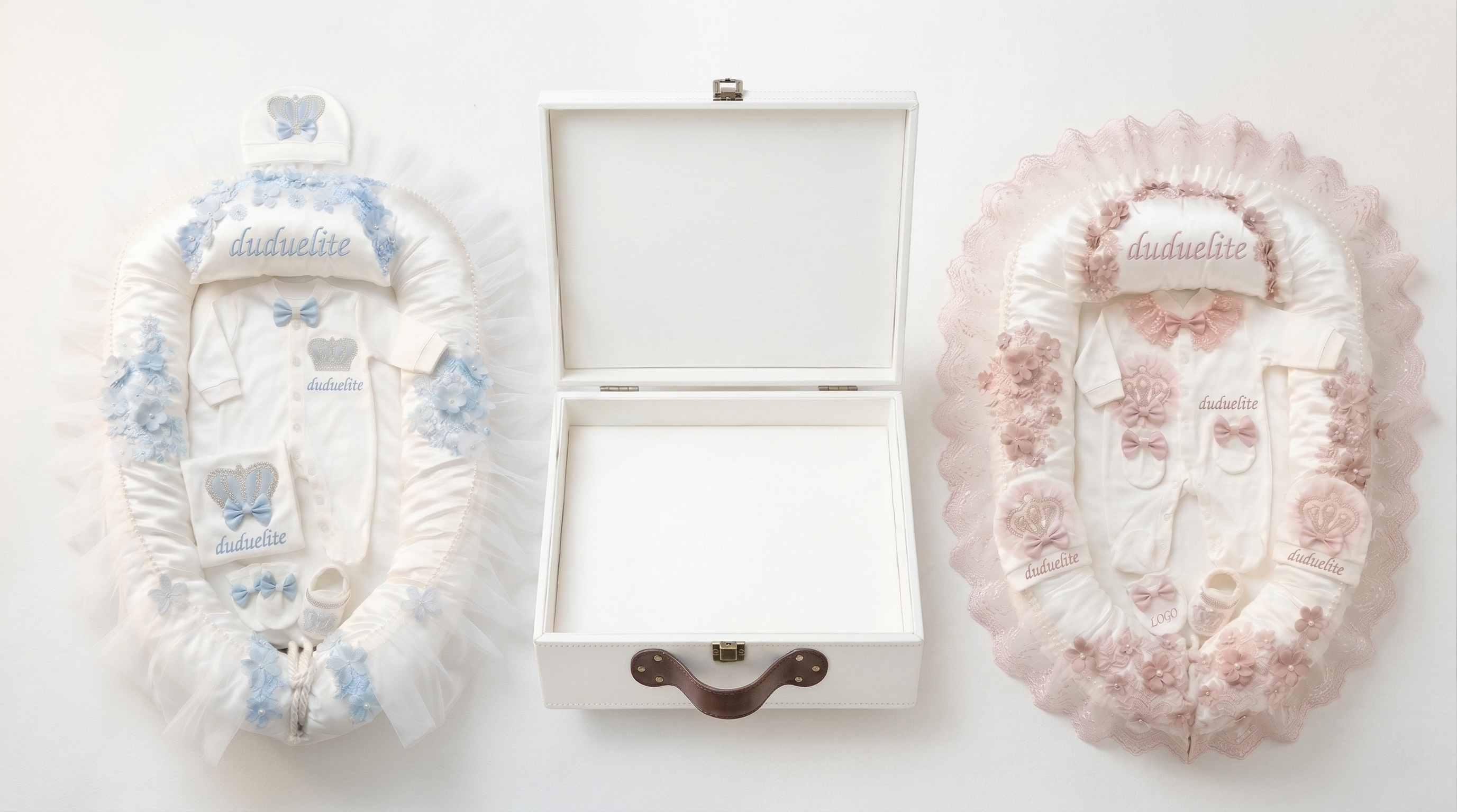 Softly styled premium mother and baby gift box presentation