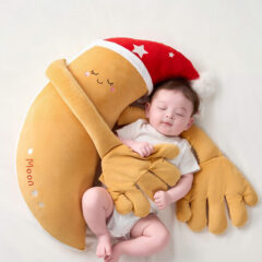 Smart Bionic Moon Soothing Pillow | Anti-Startle Sleep Aid with Natural Heat Therapy for Colic & Gas Relief