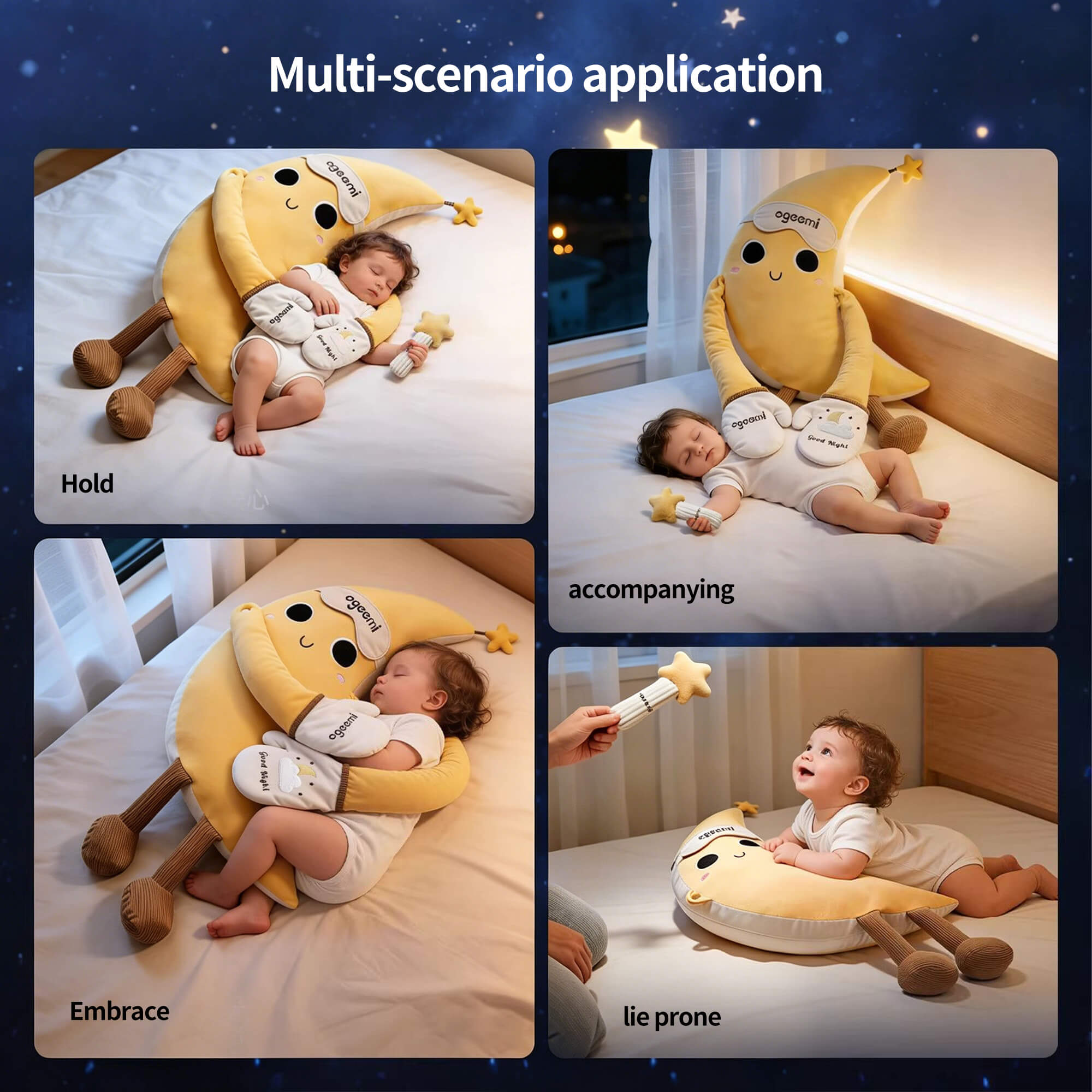 Smart Bionic Moon Soothing Pillow | Early Childhood Education Audio &#038; Heat Therapy Sleep Aid for Newborns image 4