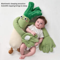 Smart Bionic Scallion Baby Soothing Pillow | Bluetooth Remote Control Tapping & Natural Heat Therapy for Colic Relief