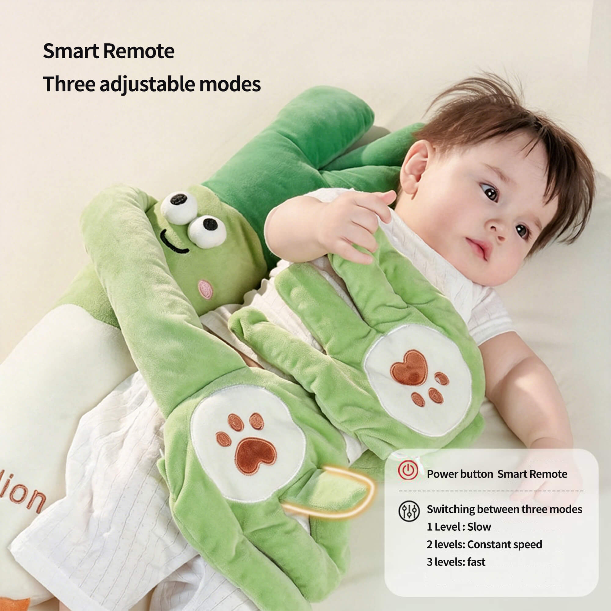Smart Scallion Baby Soothing Pillow | Intelligent Rhythmic Tapping &#038; Heat Therapy for Colic and Gas Relief image 4