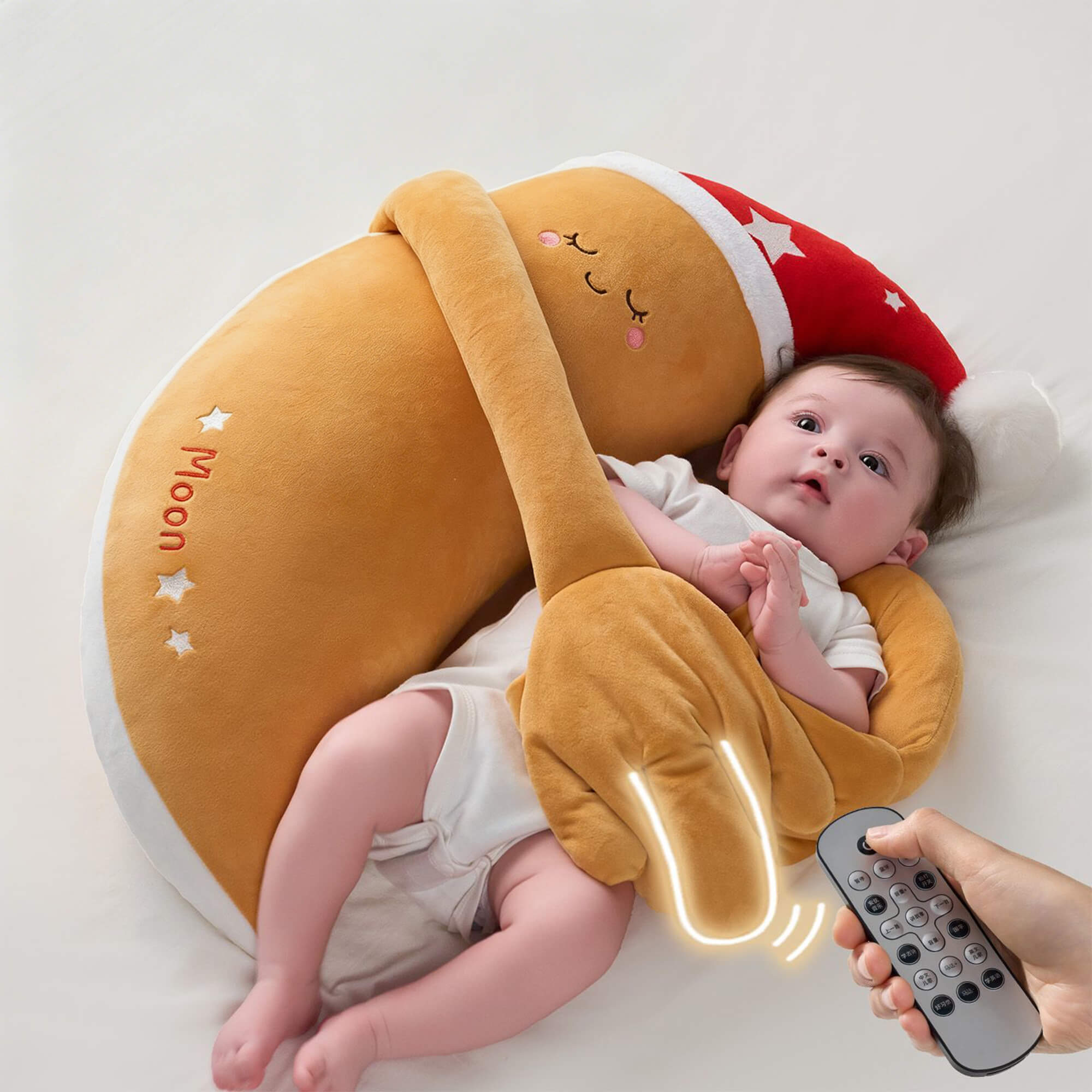Smart Bionic Moon Soothing Pillow | Anti-Startle Sleep Aid with Natural Heat Therapy for Colic &#038; Gas Relief image 4