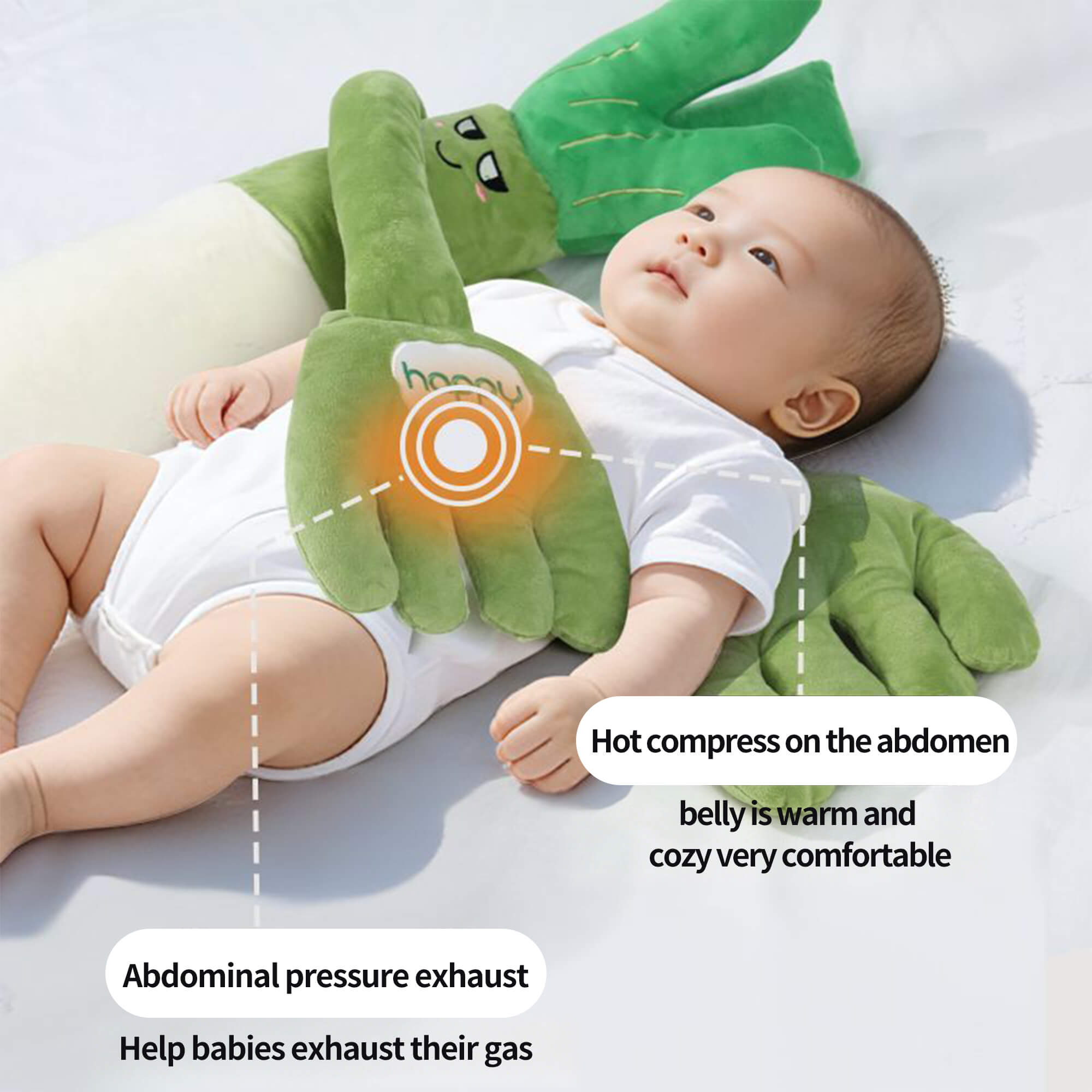 The Whimsical Scallion: Premium Bionic Soothing Companion for Colic &#038; Gas Relief image 5