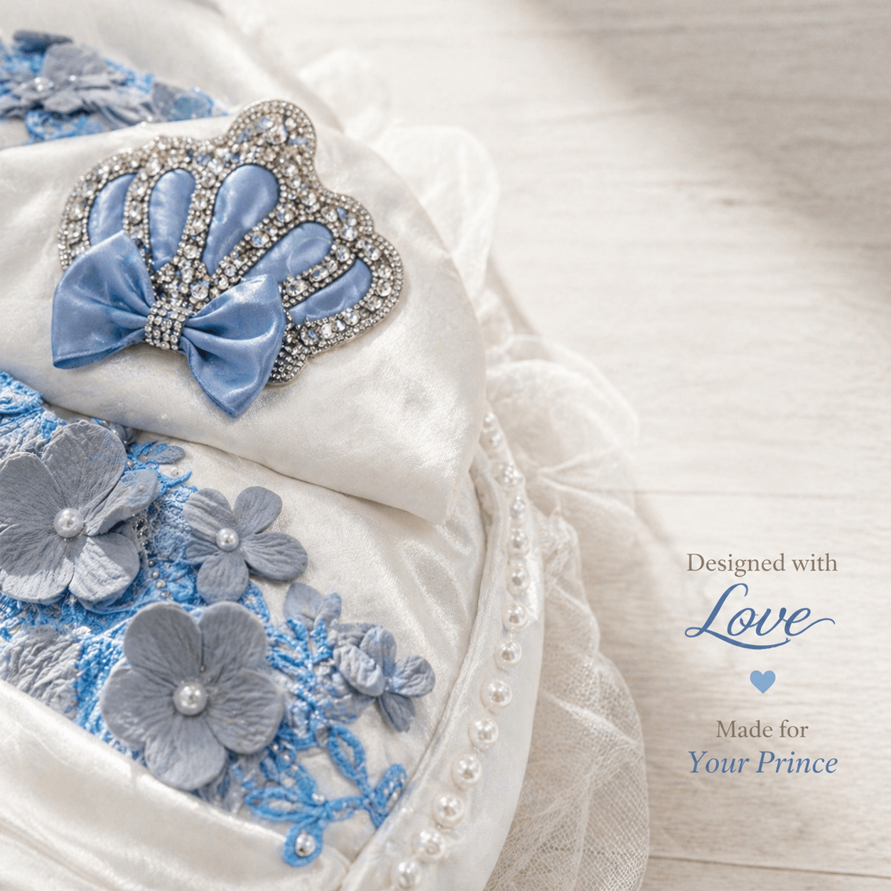 Blue Floral Personalized Baby Gift Set image 3