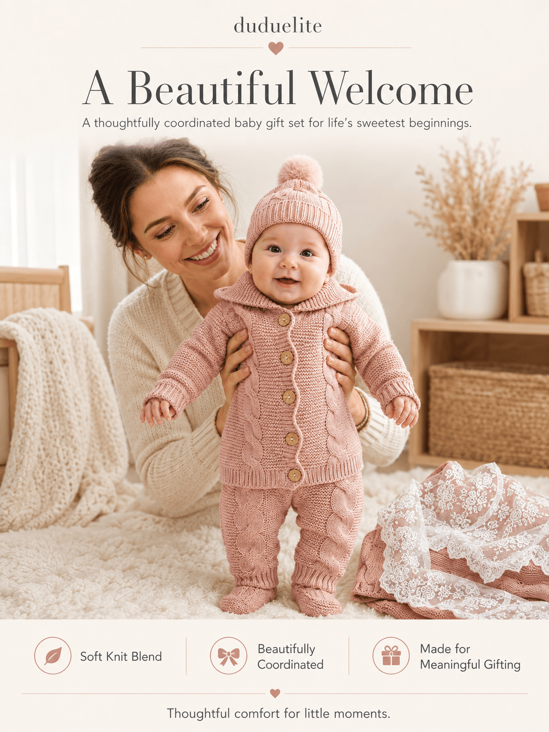 Personalized newborn baby gift set detail image 1