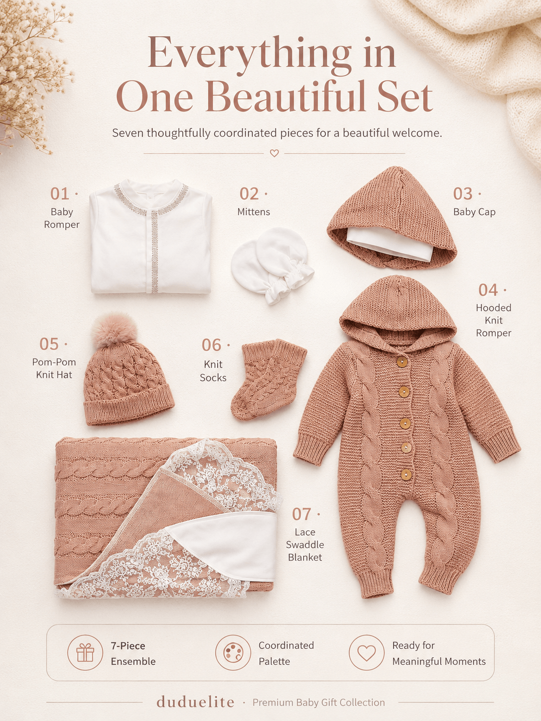 Personalized newborn baby gift set detail image 3